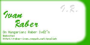 ivan raber business card